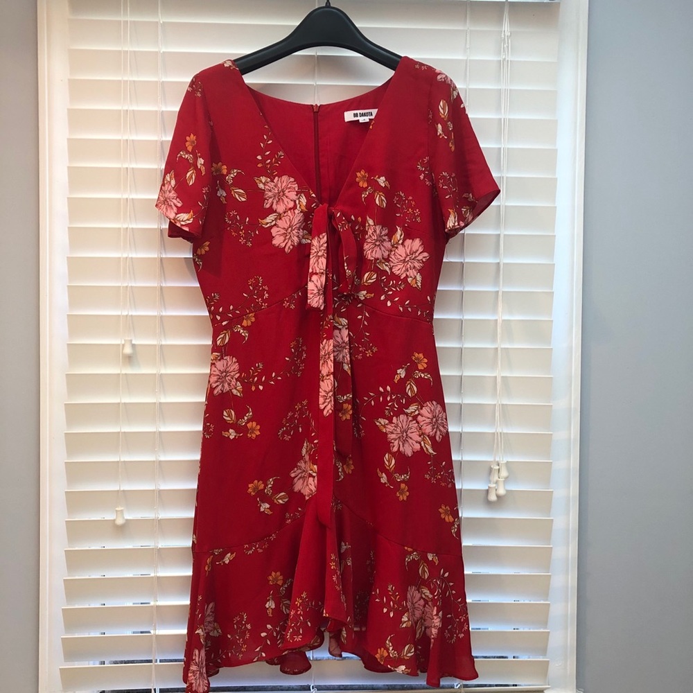 BB Dakota Red Floral Dress
